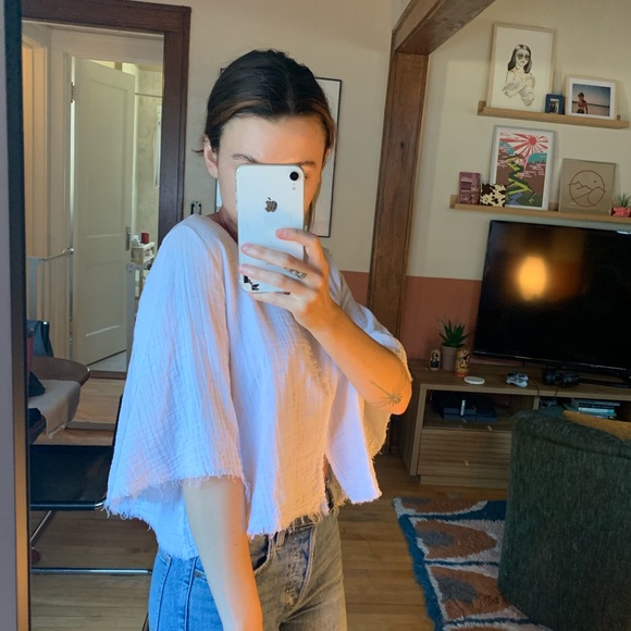 Stark X Tops - Stark X - Gauze Cotton Blouse
